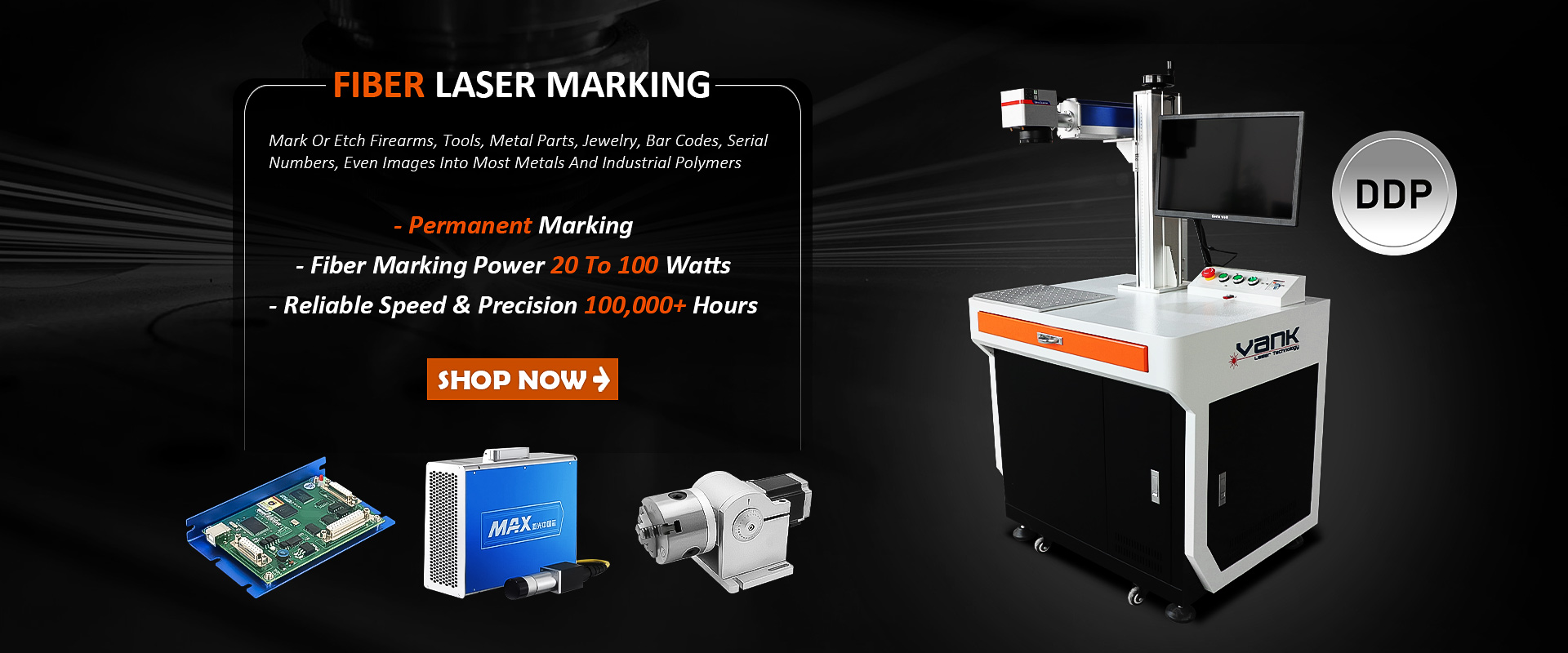 50w 70w 100w Desktop Fiber Laser Marking Machine